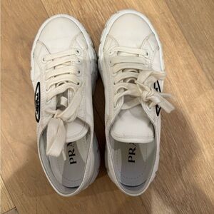 Authentic Prada White Sneakers